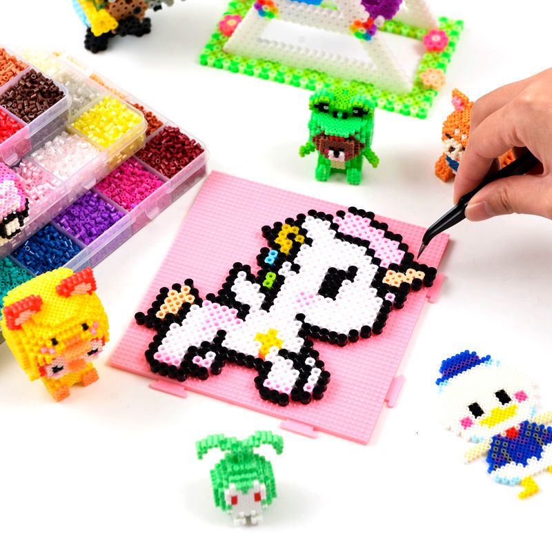 Blocks 2 6mm Perler Hama Beads Set 3D Puzzle Iron Beads Toy Kids Creative  Handmade Craft DIY Gift Fuse Have Large Pegboard 230104 From Diao08, $9.89